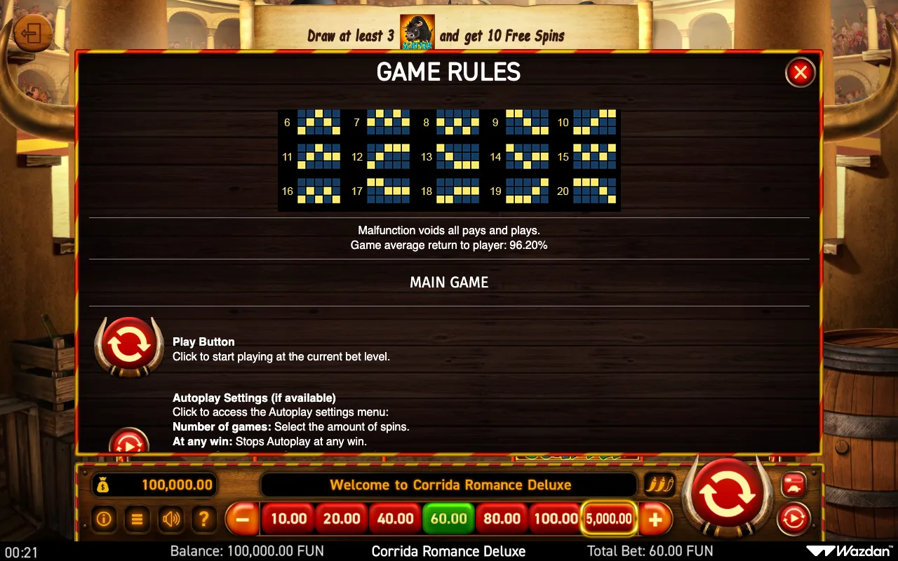 Game rules, page 4 — Corrida Romance Deluxe