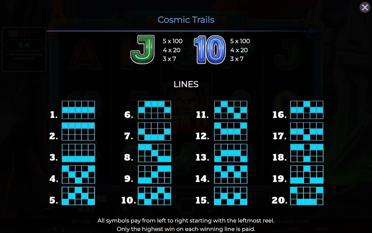 Game rules, page 5 — Cosmic Trails