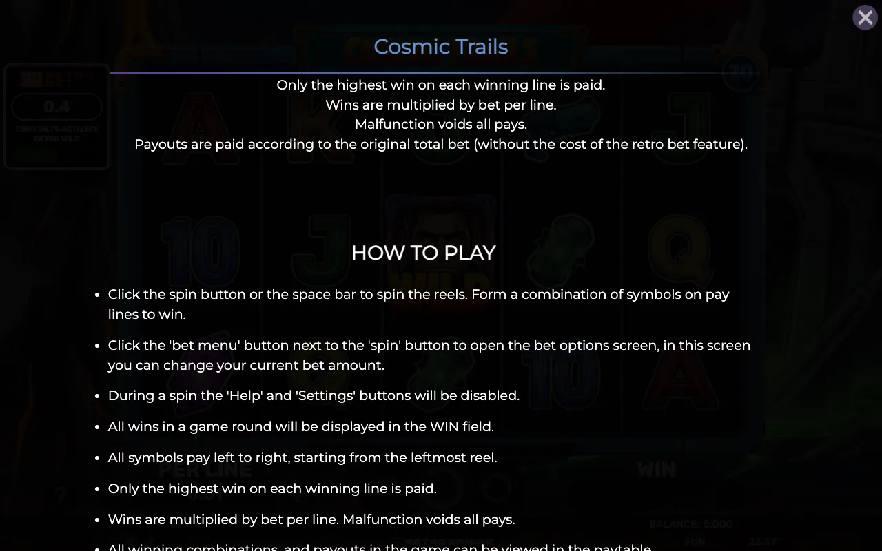 How to play — Cosmic Trails