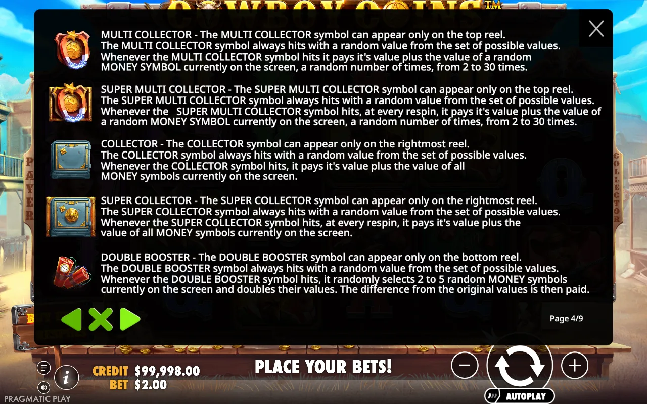 Game rules, page 4 — Cowboy Coins
