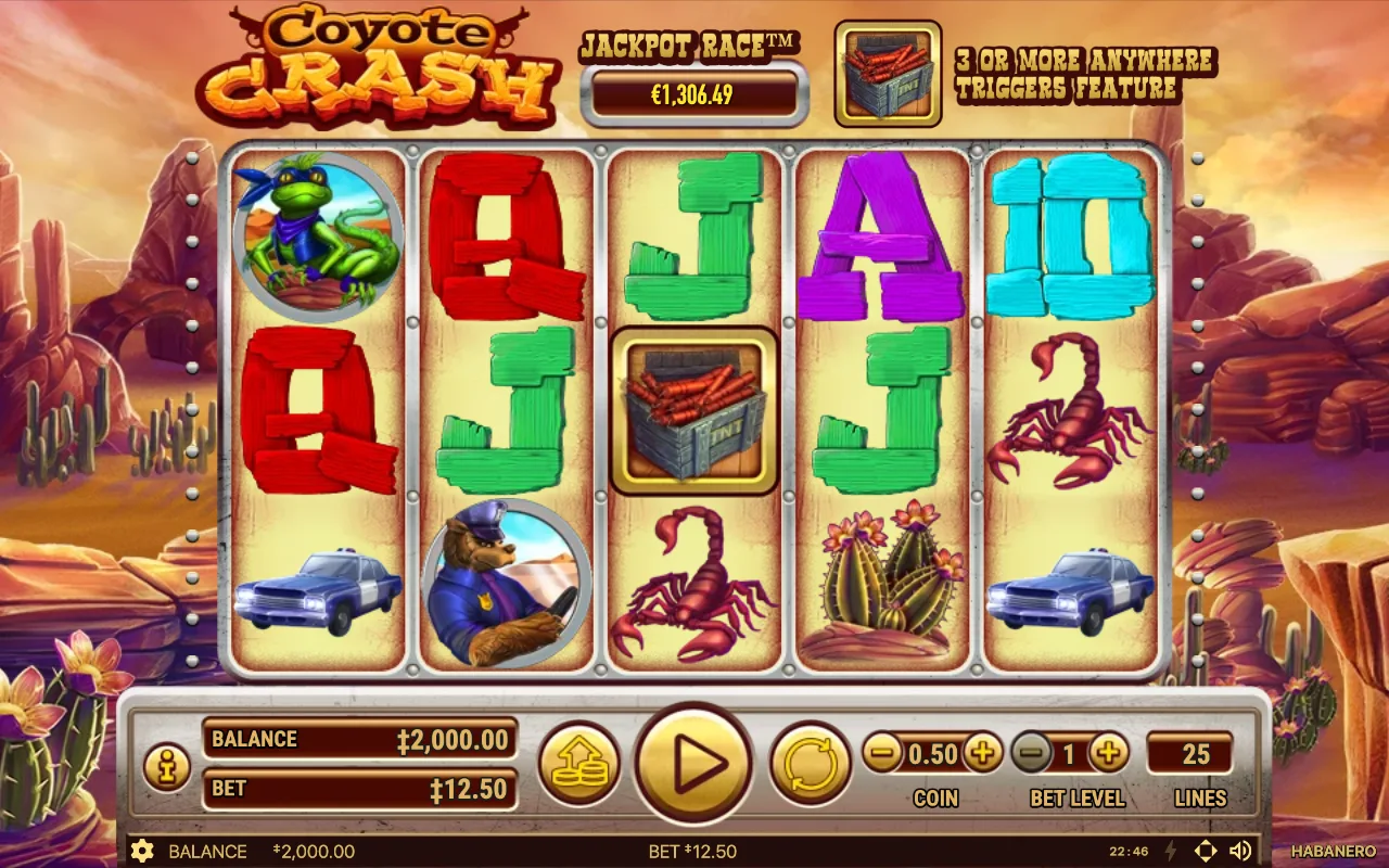 The base game — Coyote Crash