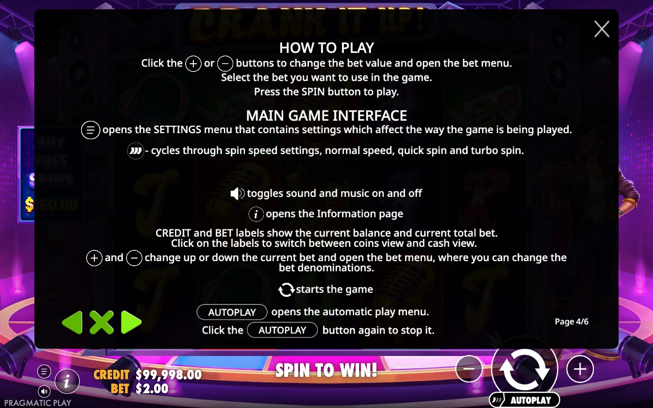 How to play — Crank it Up