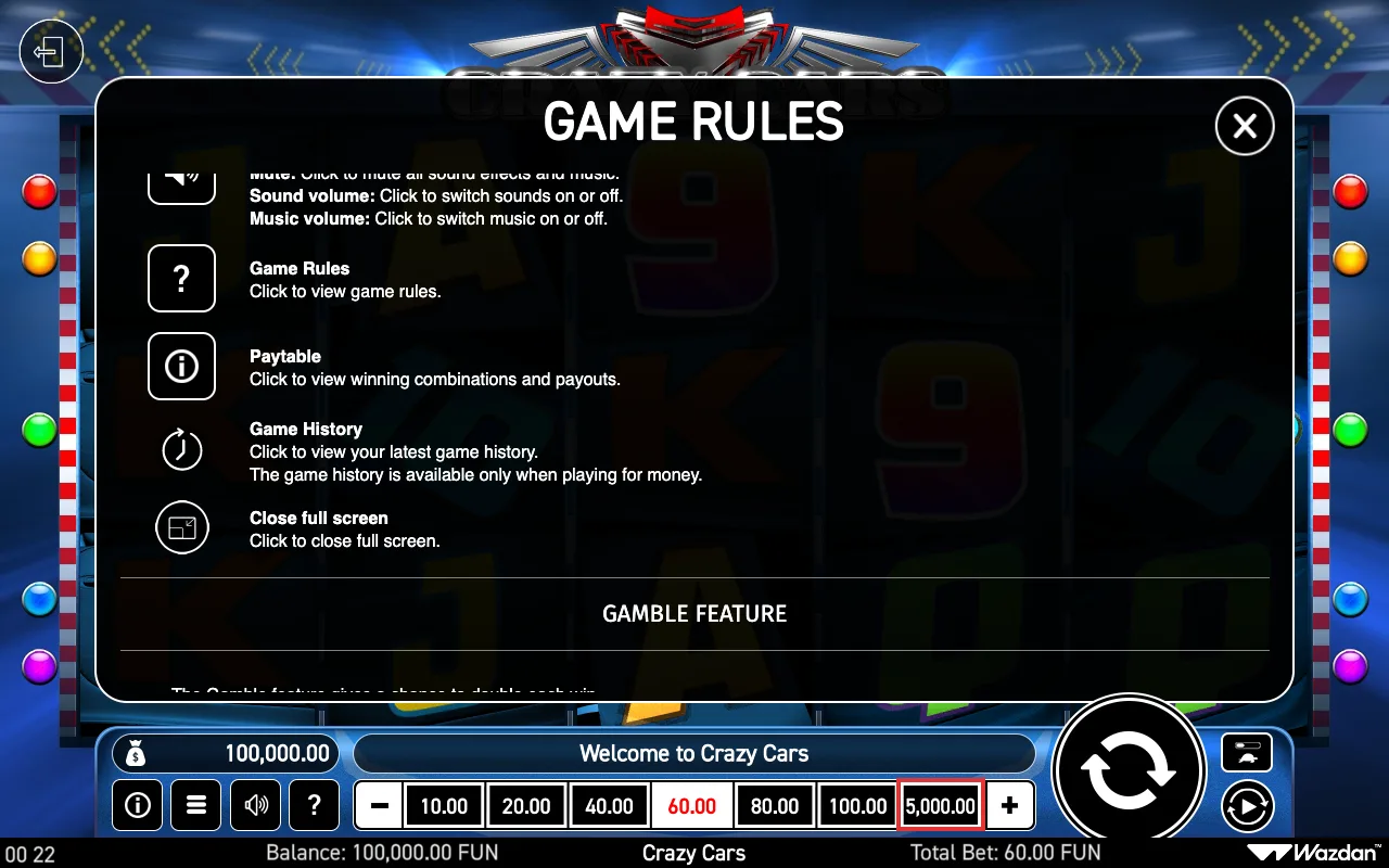 Game rules, page 6 — Crazy Cars