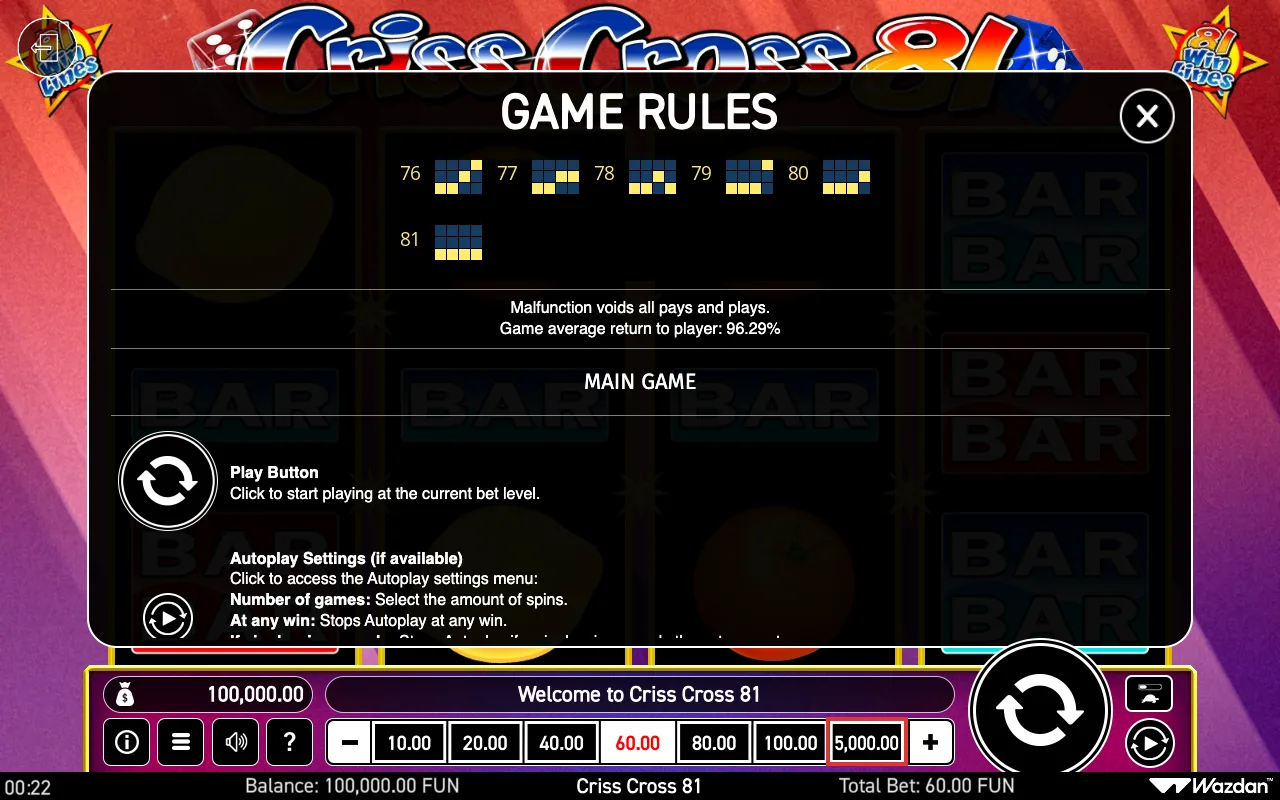 Game rules, page 4 — Criss Cross 81