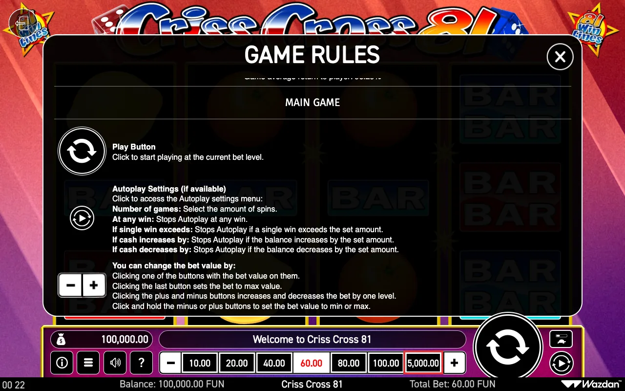 Game rules, page 5 — Criss Cross 81