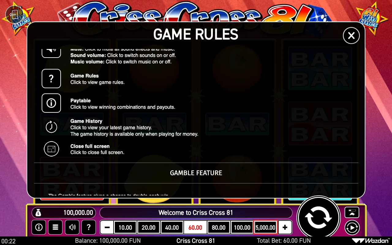 Game rules, page 6 — Criss Cross 81