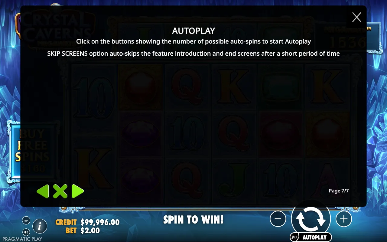 Autoplay — Crystal Caverns Megaways