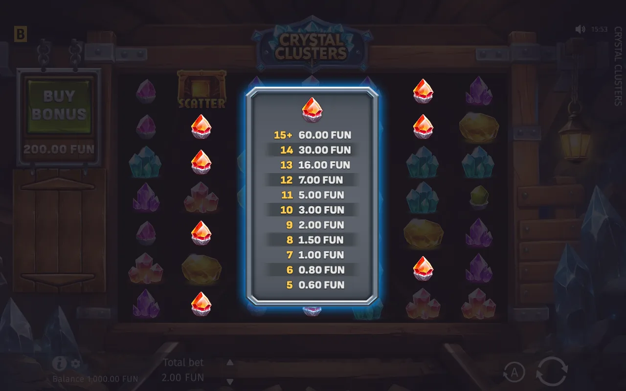 The base game — Crystal Clusters