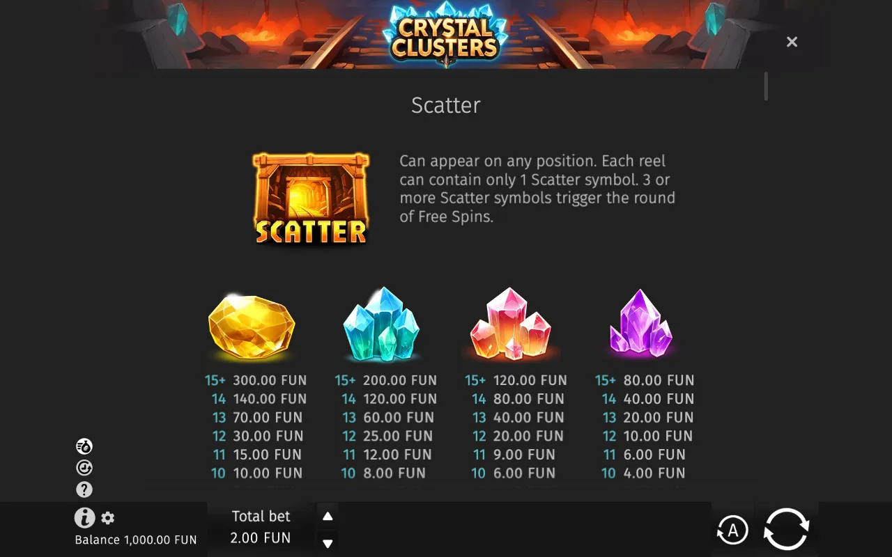 Game rules, page 1 — Crystal Clusters