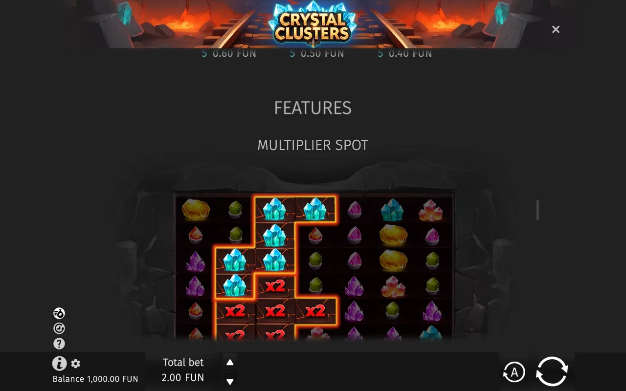 Features — Crystal Clusters