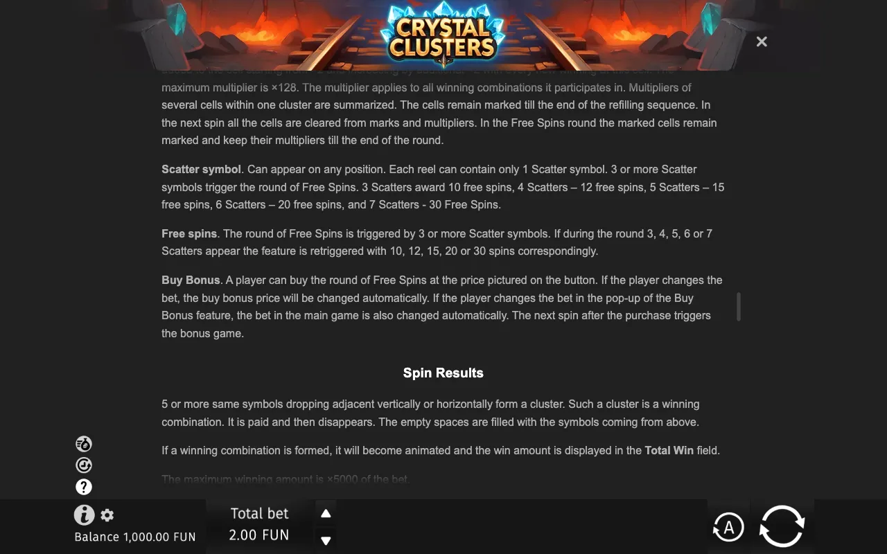 Game rules, page 8 — Crystal Clusters