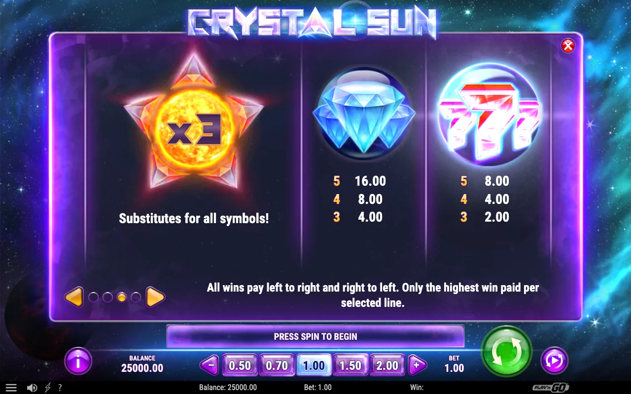 Game rules, page 4 — Crystal Sun