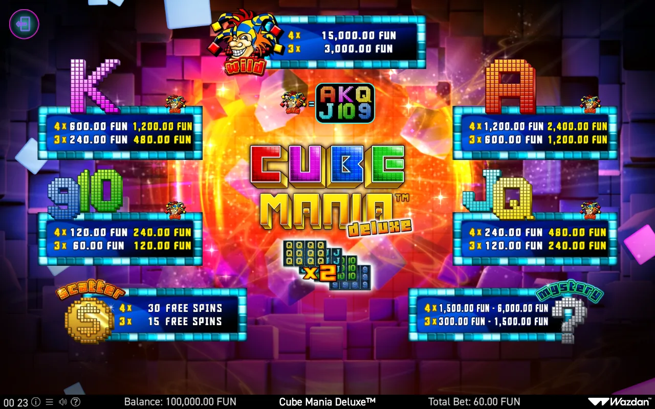Game rules, page 1 — Cube Mania Deluxe