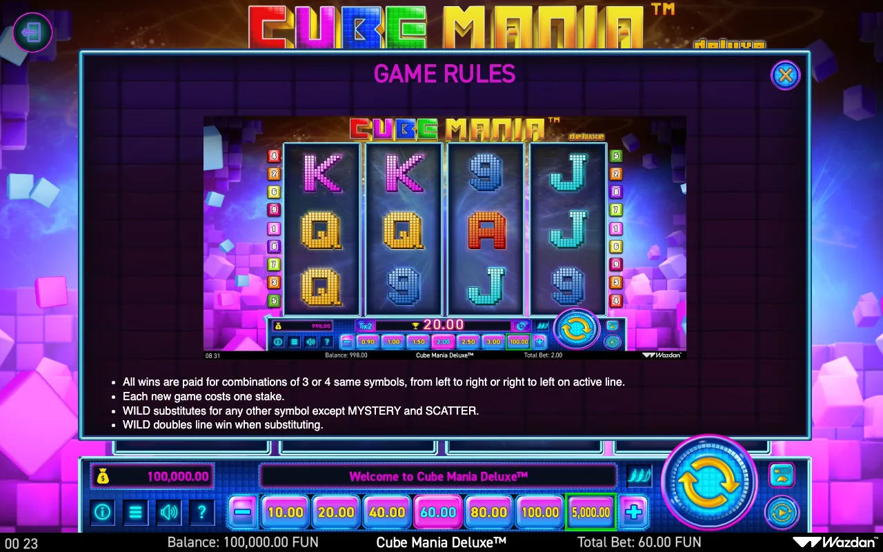 Game rules, page 2 — Cube Mania Deluxe