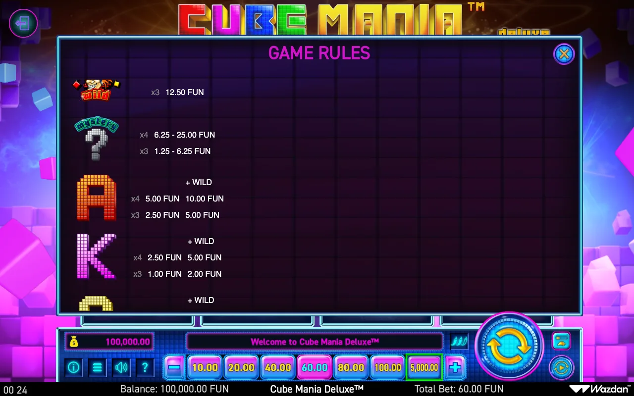 Game rules, page 3 — Cube Mania Deluxe