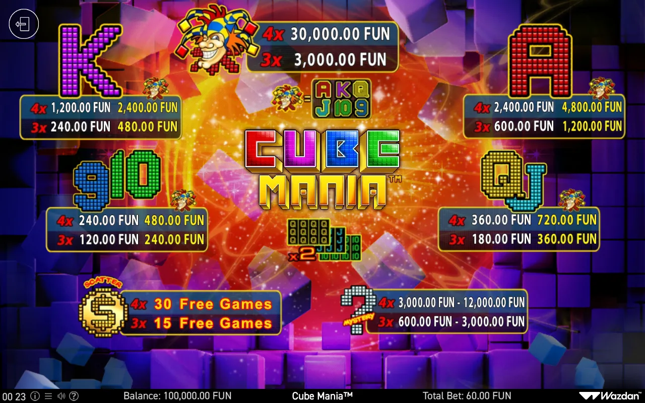 Game rules, page 1 — Cube Mania