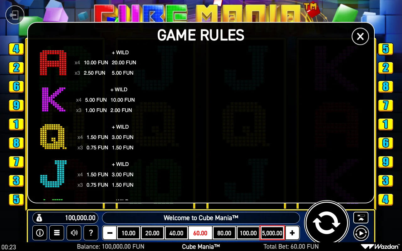 Game rules, page 3 — Cube Mania
