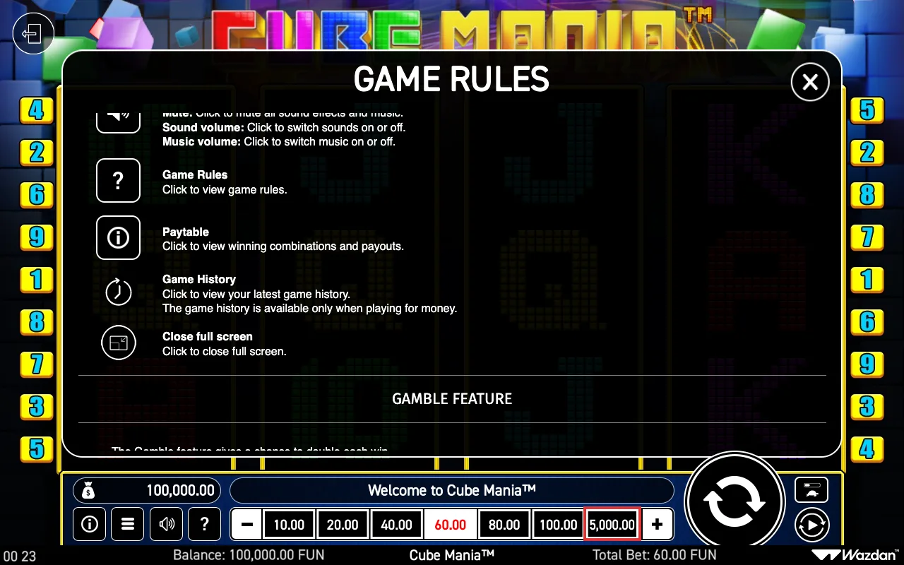 Game rules, page 6 — Cube Mania