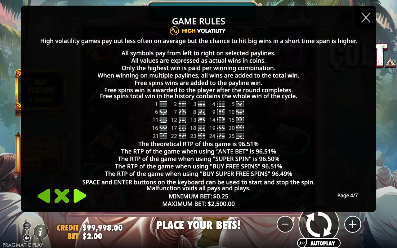 Game rules — CULT