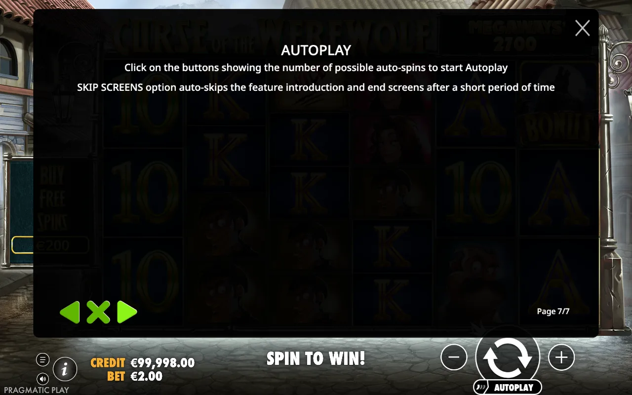 Autoplay — Curse of the Werewolf Megaways