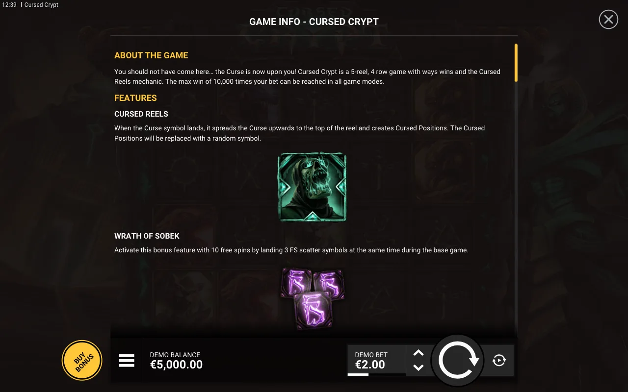 Features — Cursed Crypt