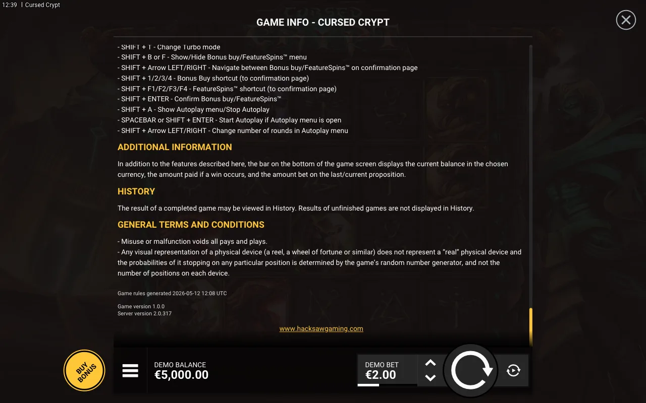 Game rules, page 8 — Cursed Crypt