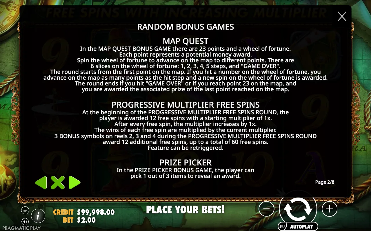 Random bonus games — Da Vinci's Treasure