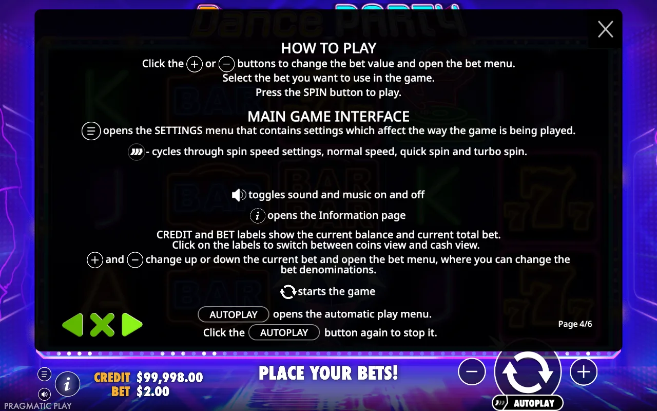 How to play — Dance Party