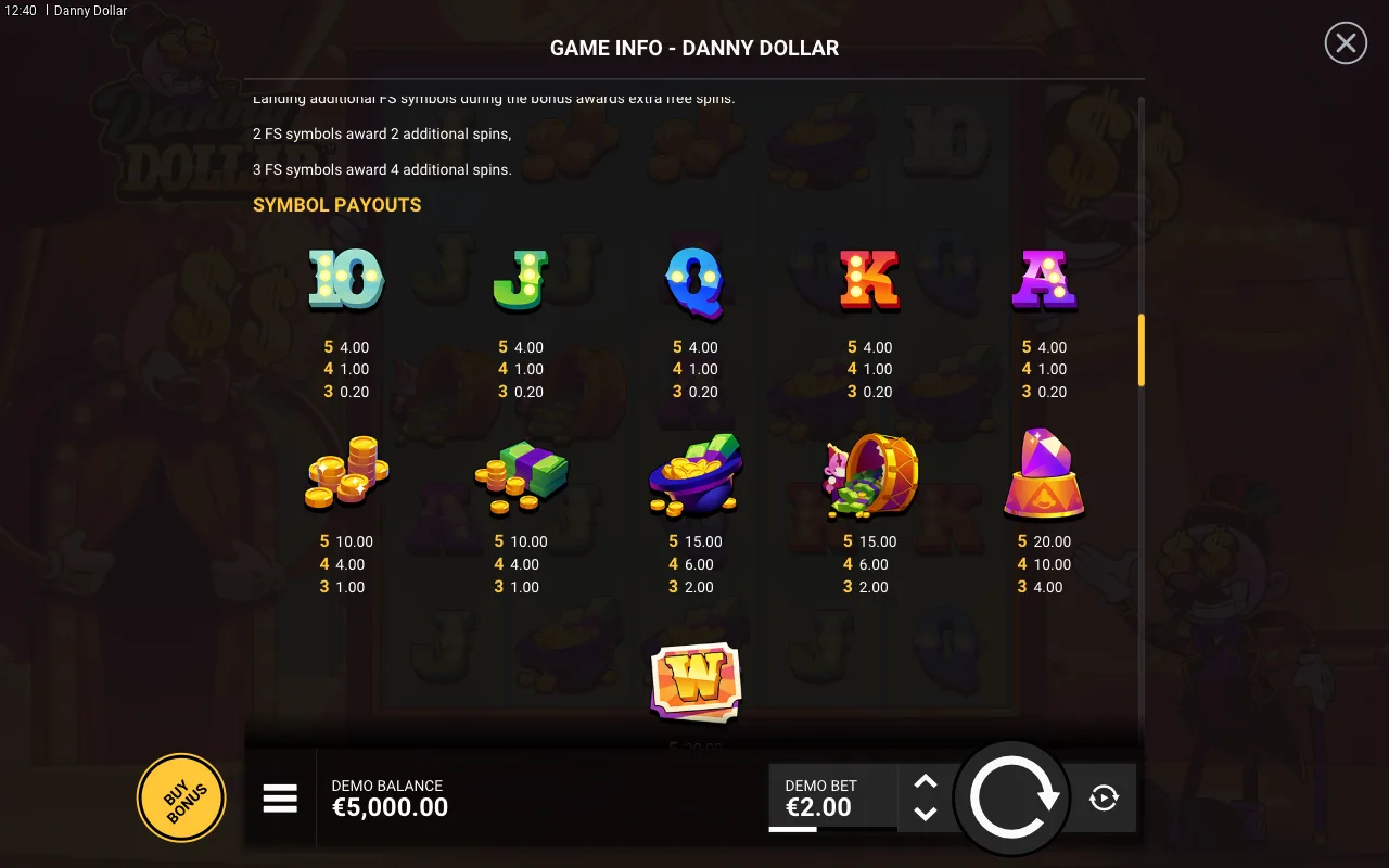 Game rules, page 4 — Danny Dollar