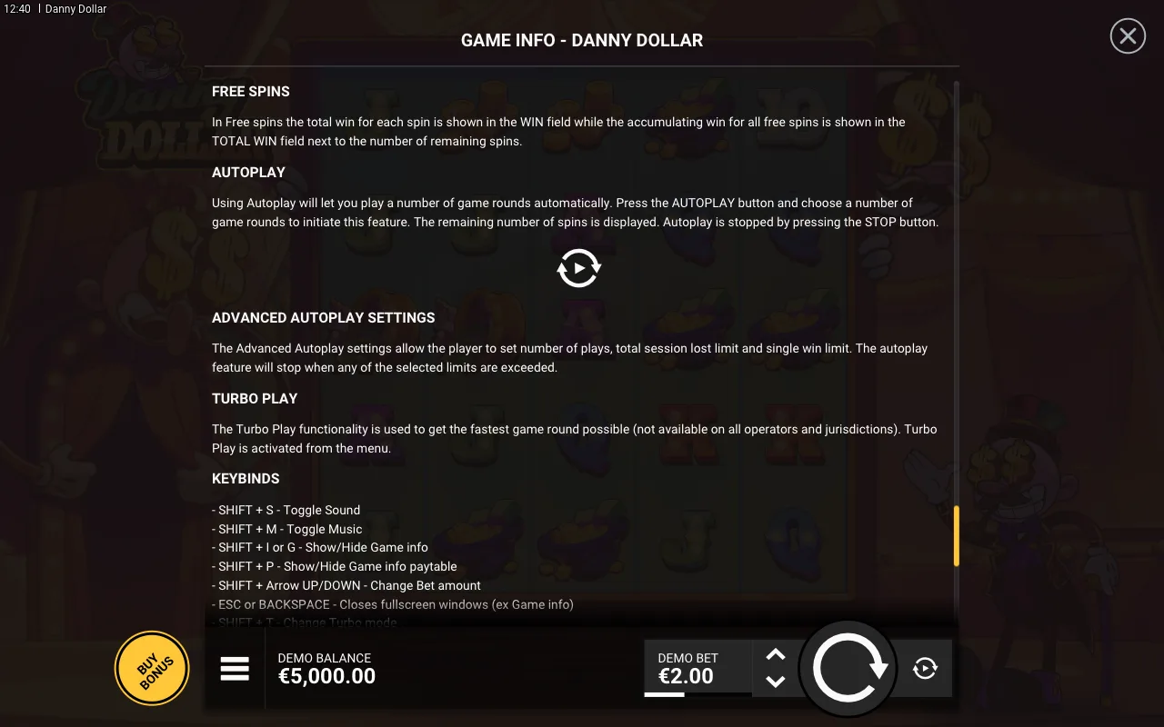 Free spins — Danny Dollar