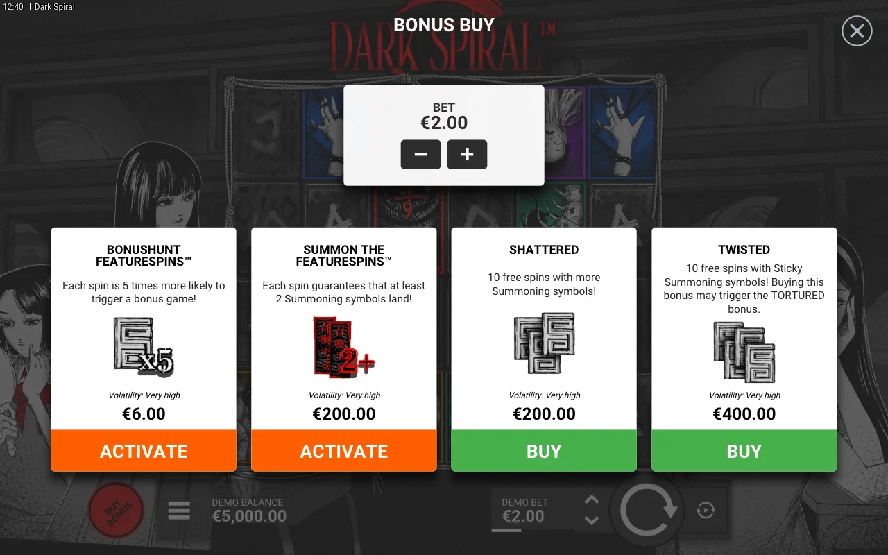 Buying the feature — Dark Spiral
