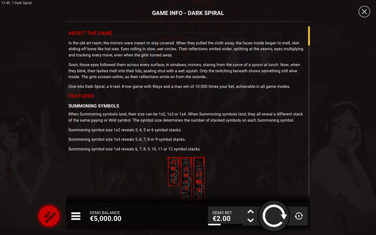 Game rules, page 1 — Dark Spiral