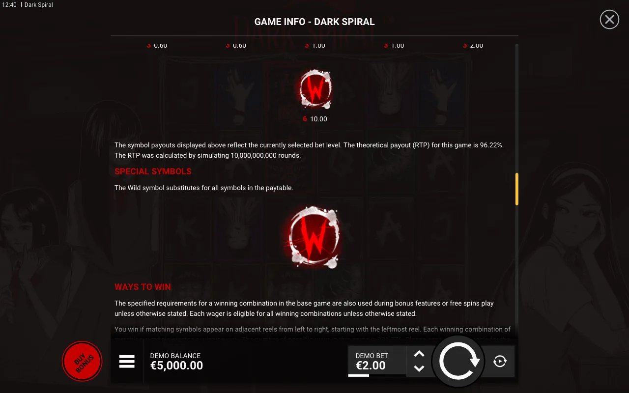 Special symbols — Dark Spiral