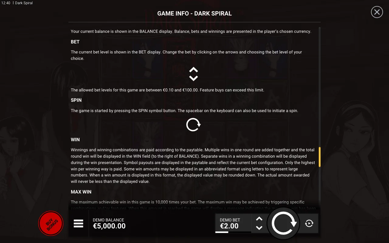 Game rules, page 7 — Dark Spiral