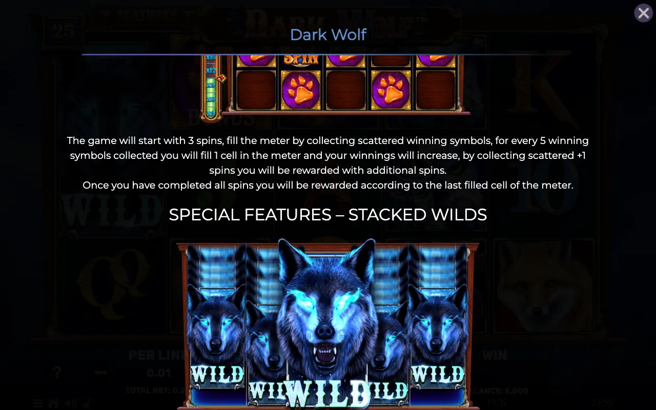 Game rules, page 2 — Dark Wolf
