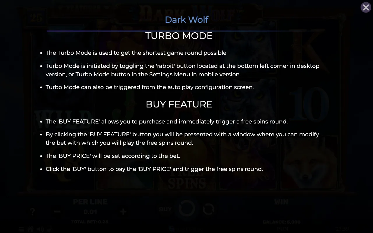 Game rules, page 8 — Dark Wolf