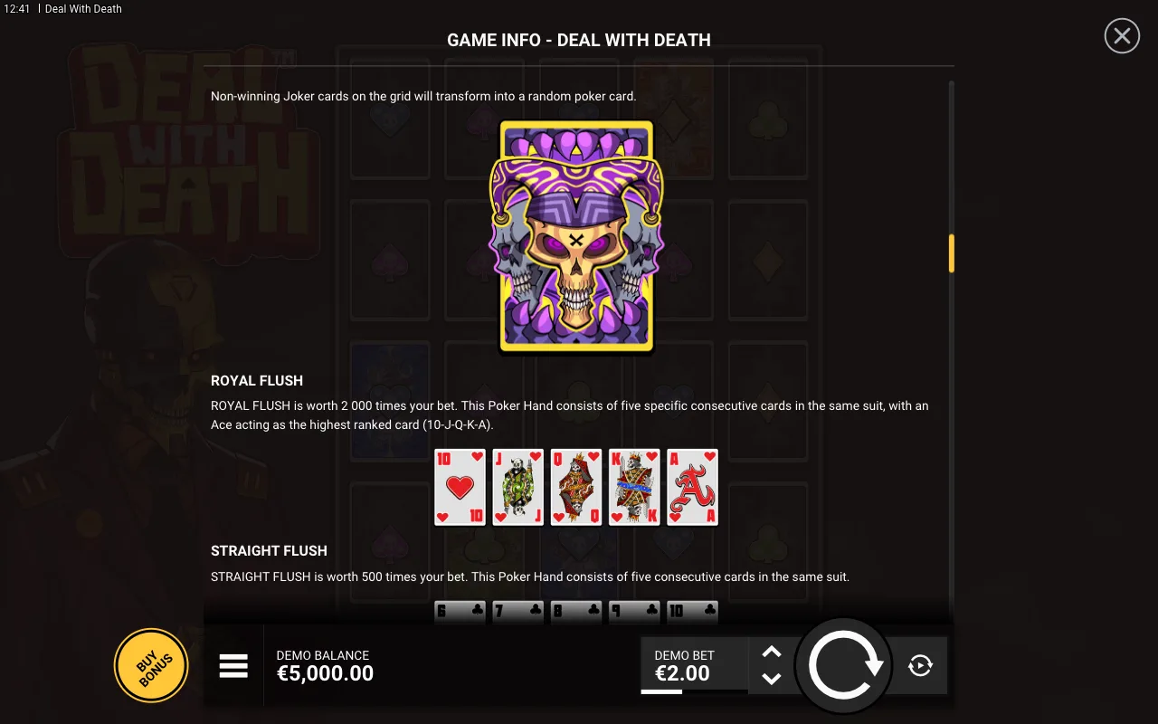 Game rules, page 5 — Deal With Death