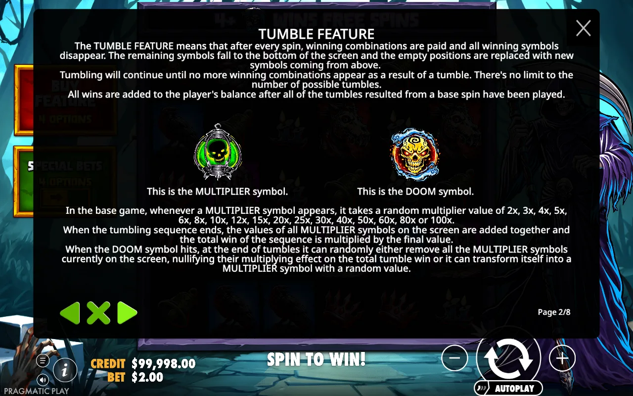 Tumble feature — Death Dominion