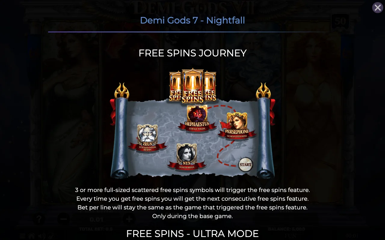 Game rules, page 1 — Demi Gods 7 Nightfall