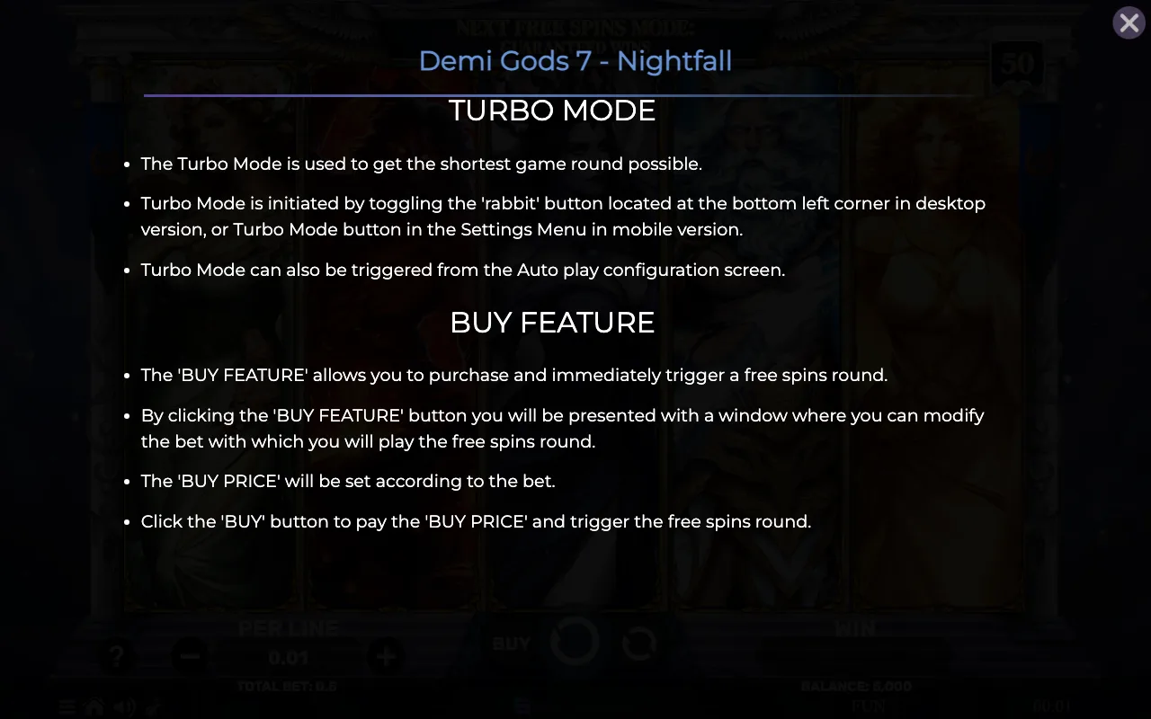 Game rules, page 8 — Demi Gods 7 Nightfall