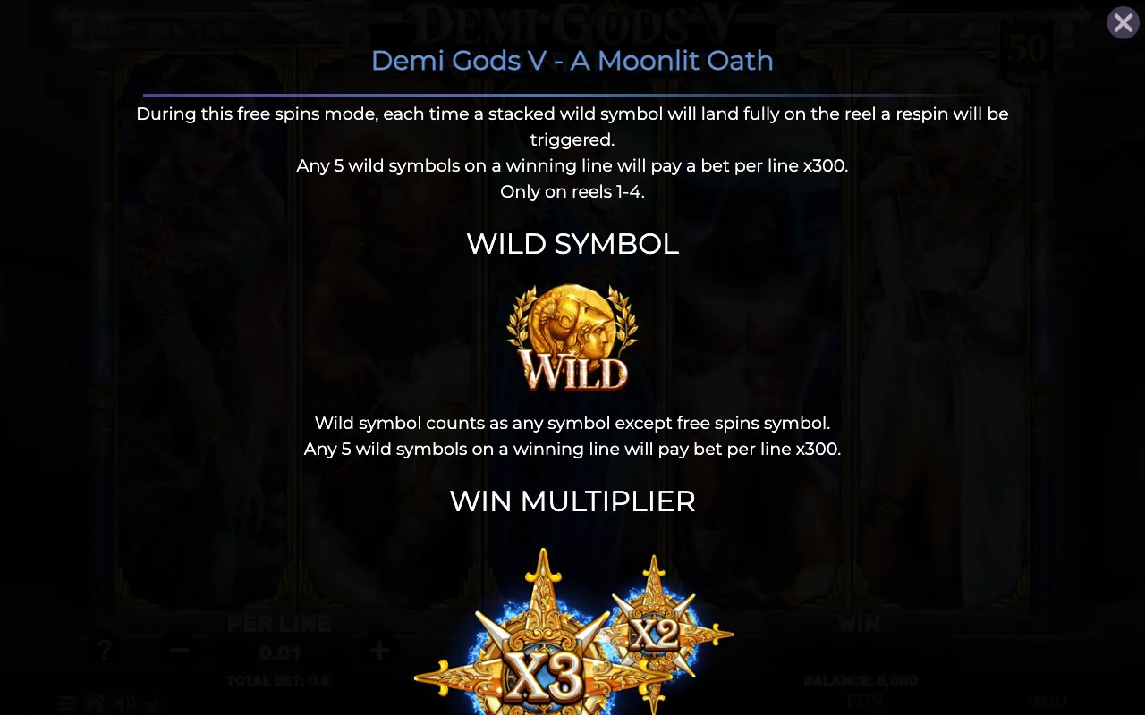 Wild symbol — Demi Gods v a Moonlit Oath