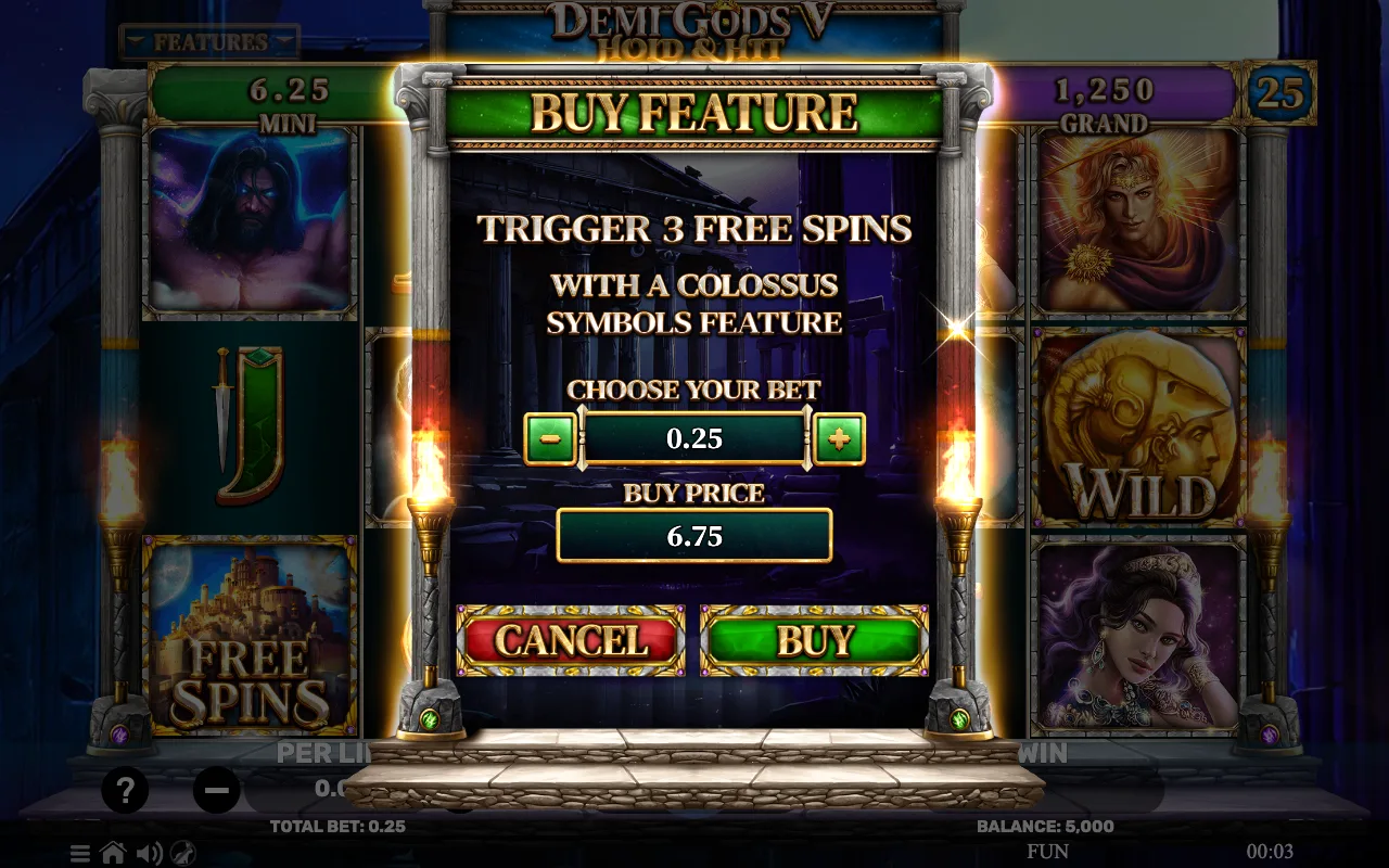 Buying the feature — Demi Gods v Hold Hit