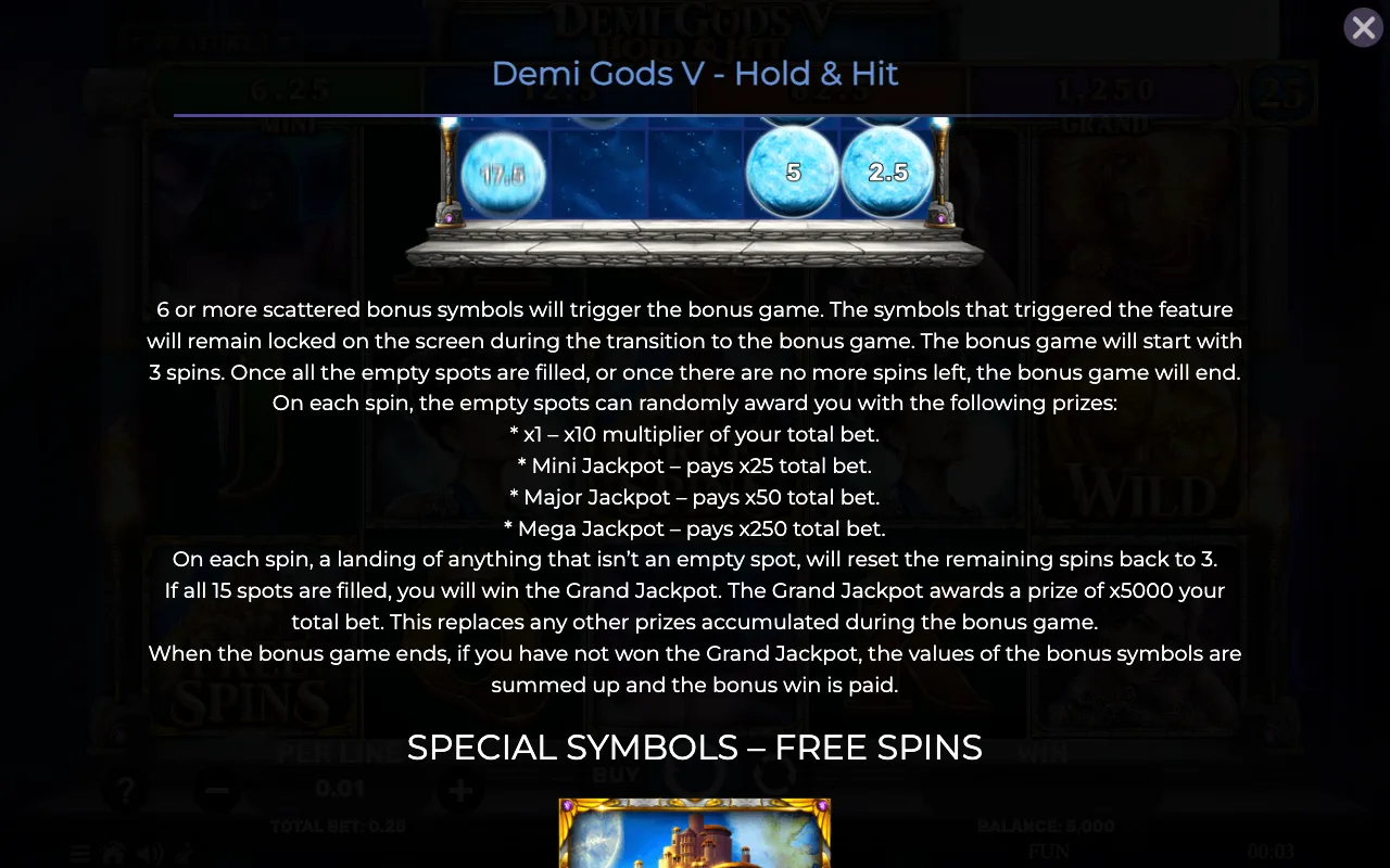 Game rules, page 2 — Demi Gods v Hold Hit