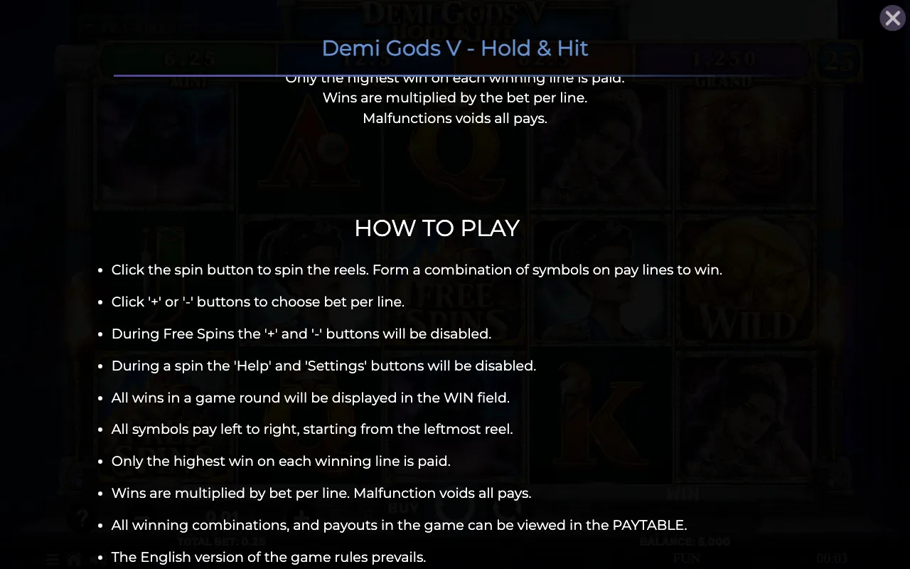 How to play — Demi Gods v Hold Hit