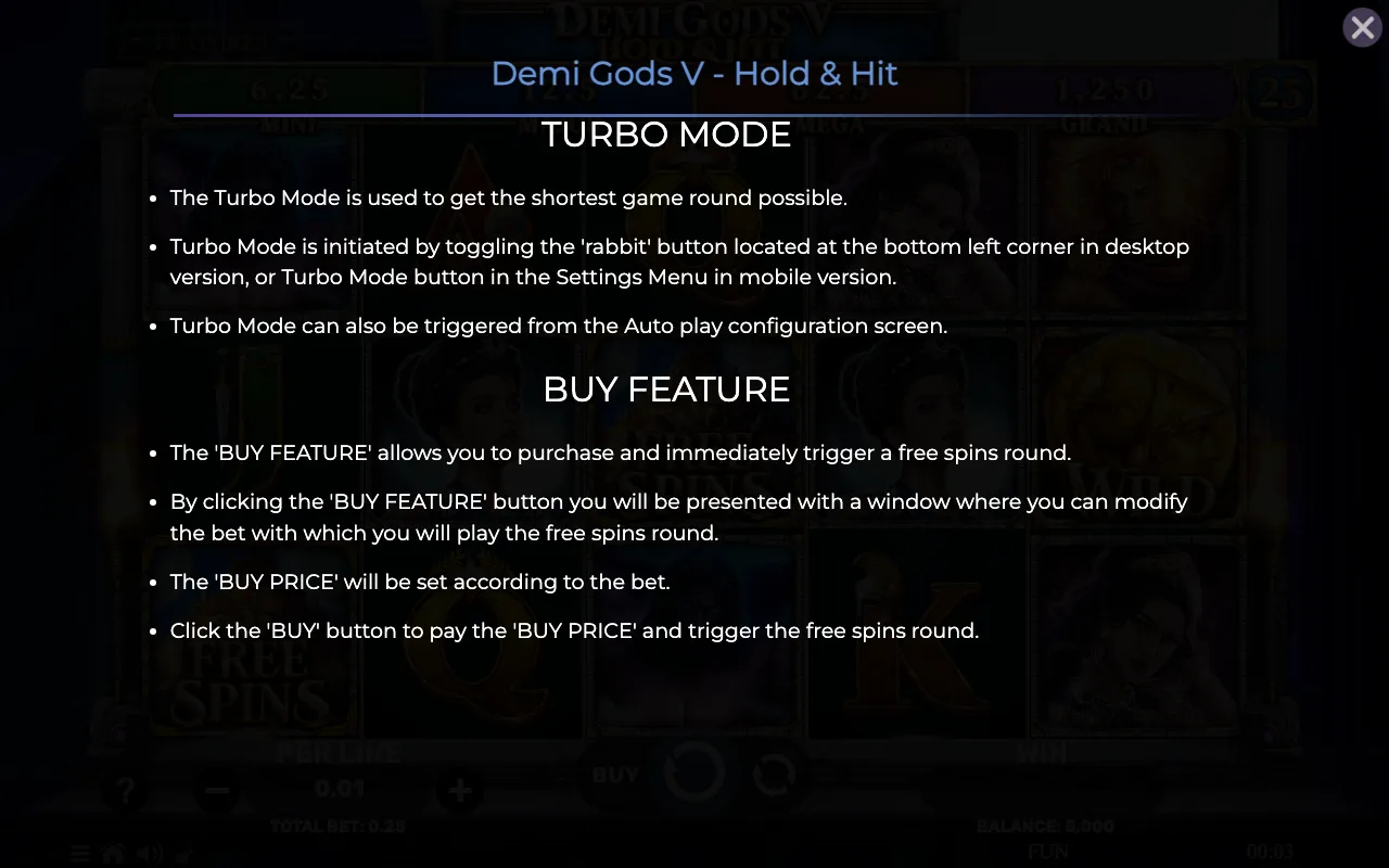Game rules, page 8 — Demi Gods v Hold Hit