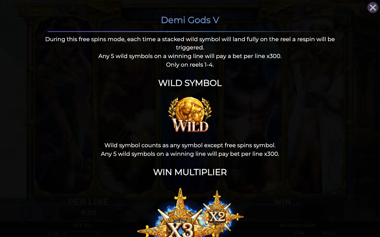 Wild symbol — Demi Gods v