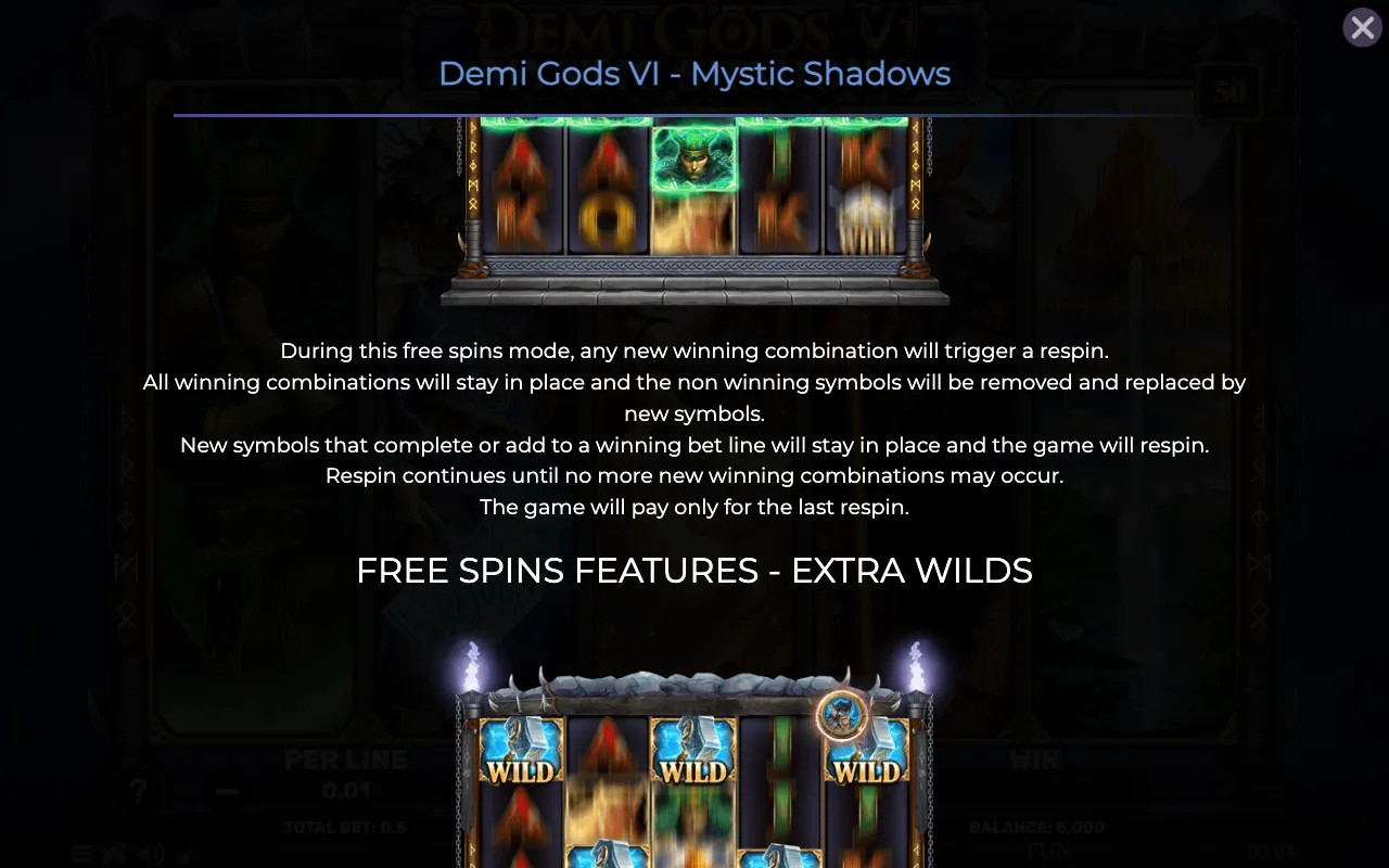 Game rules, page 2 — Demi Gods vi Mystic Shadows