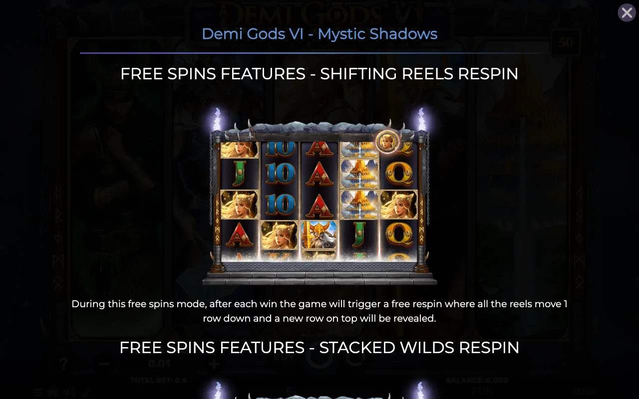 Game rules, page 3 — Demi Gods vi Mystic Shadows