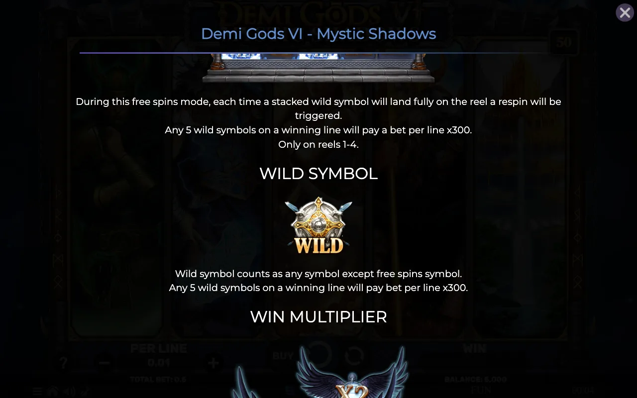 Game rules, page 4 — Demi Gods vi Mystic Shadows