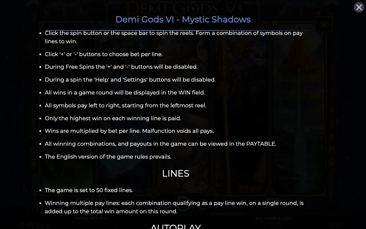 Game rules, page 7 — Demi Gods vi Mystic Shadows